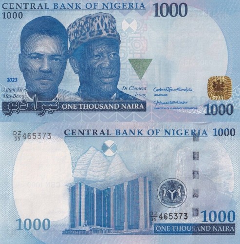 Nigeria 1000 naira Dr Clement 2023 P-49b