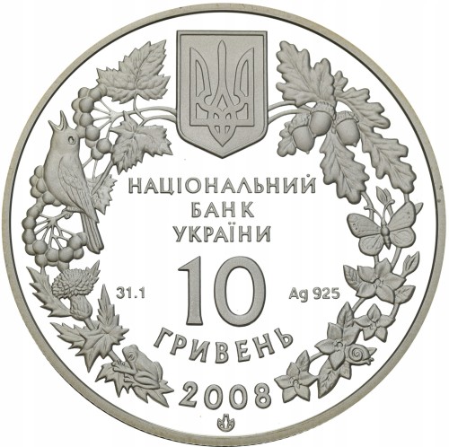 UKRAINA 10 UAH Sęp Kasztanowy 2008