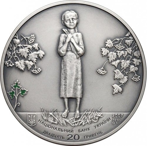 UKRAINA 20 UAH Wielki Głód oksydowana 2007