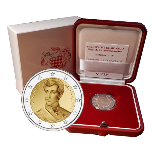 2 euro Monako Książe Honore V 2019