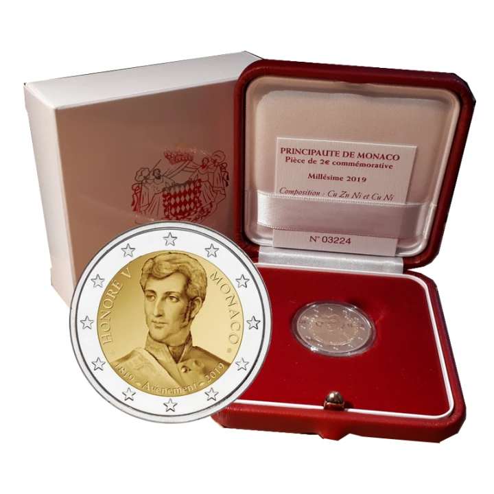 2 euro Monako Książe Honore V 2019