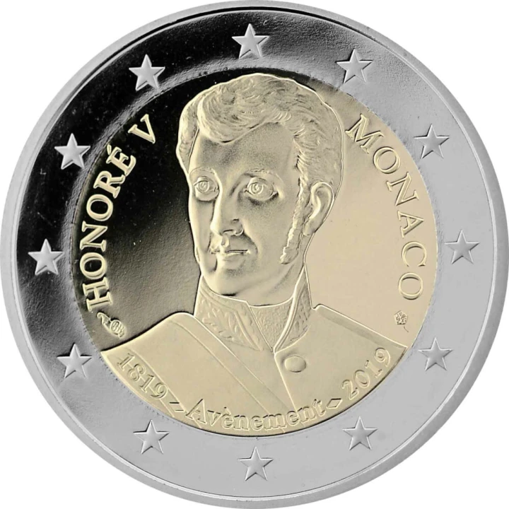2 euro Monako Książe Honore V 2019
