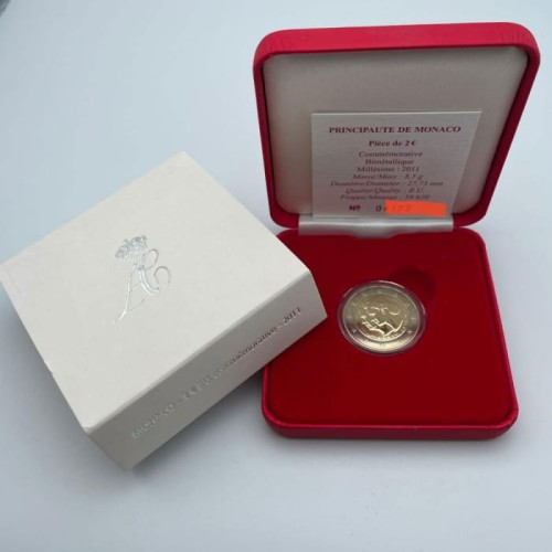 2 € Monako Ślub księcia Alberta z Charlene Wittstock 2011 BU + pudełko