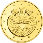 Ukraina 2 UAH Znaki Zodiaku Waga Au 2008 (1)
