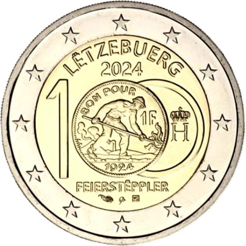 100. rocznica wprowadzenia monet frankowych z wizerunkiem Feierstëpplera