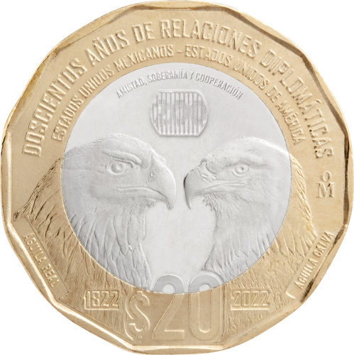 Meksyk 20 peso Orły Mex + USA 2023