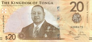 Tonga 20 Paanga Bank Centralny Tupou I 2023 P-53