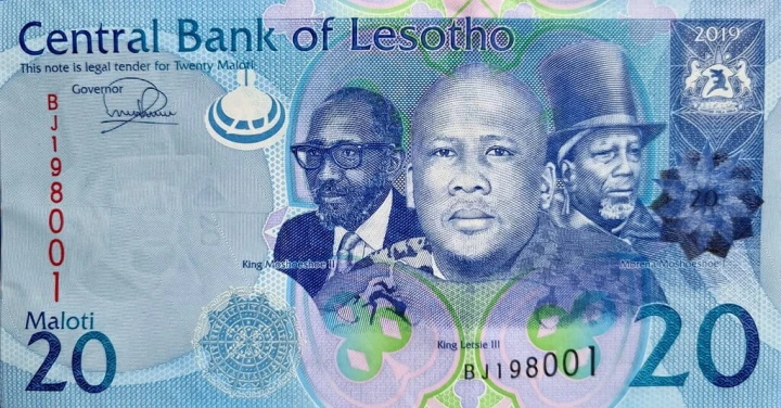 Lesotho 20 maloti Domki 2019 P-22c