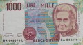 Włochy 1000 ITL M. Montesori 1990 P-114