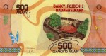 Madagaskar 500 ariary Wioska / Skały 2017 P-99b