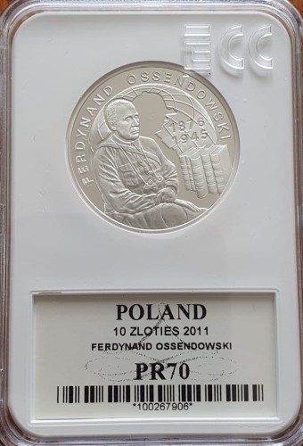 10 zł Ferdynand Ossendowski 2011 PR70