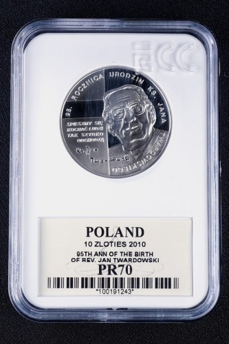10 zł 95. rocznica urodzin ks. Jana Twardowskiego 2010 PR70