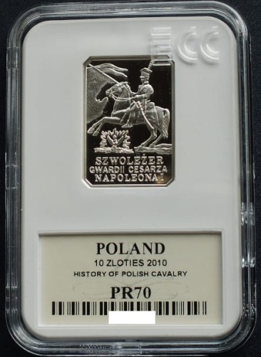 10 zł Szwoleżer Gwardii Cesarza Napoleona I 2010 PR70