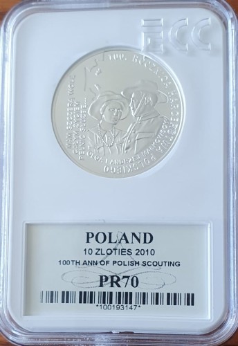 10 zł 100. rocznica Harcerstwa Polskiego 2010 PR70