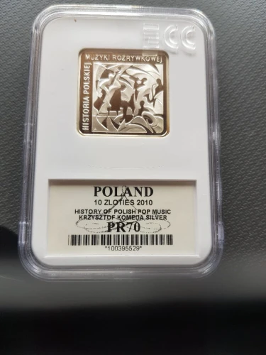 10 zł Krzysztof Komeda 2010 kwadrat PR70