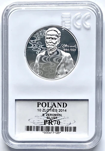 10 zł 150 rocznica urodzin Stefana Żeromskiego 2014 PR70
