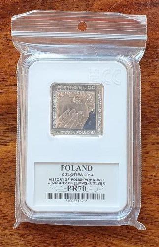 10 zł Grzegorz Ciechowski kwadrat 2014 PR70