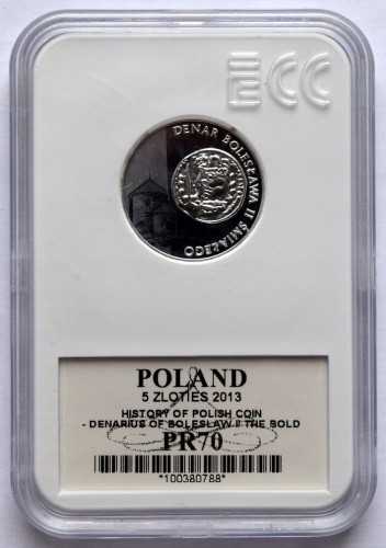 5 zł Denar Bolesława II Śmiałego 2013 PR70