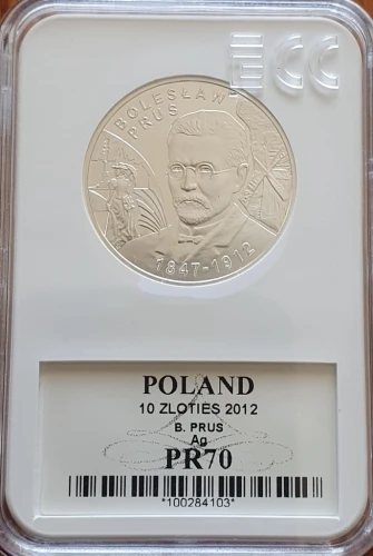 10 zł Bolesław Prus 2012 PR70