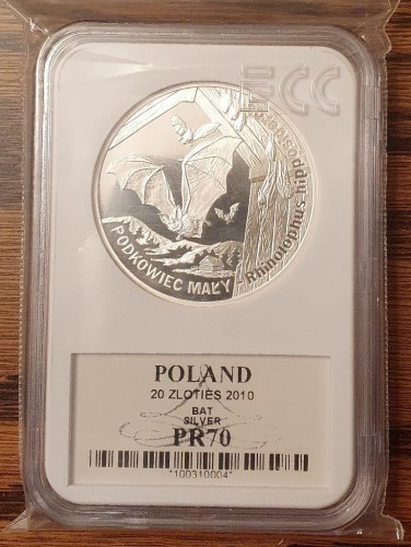 20 zł Podkowiec mały (łac. Rhinolphus hipposideros) 2010 PR70