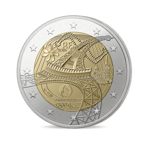 2 euro Francja Olimpiada Wieża Eiffla 2024