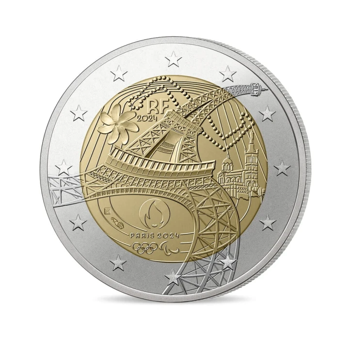 2 euro Francja Olimpiada Wieża Eiffla 2024
