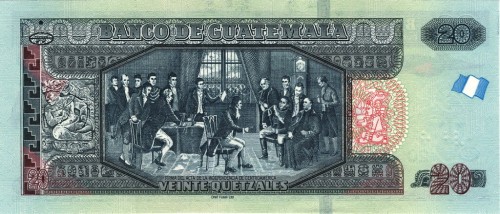 Gwatemala 20 Quetzal Federacja 2020 P-124i