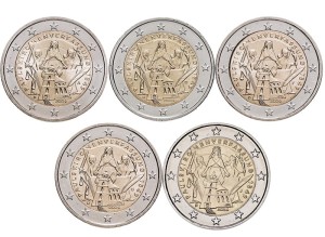 2 euro Niemcy x 5 Niemcy Konstytucja frankfurcka 2024 ADFGJ