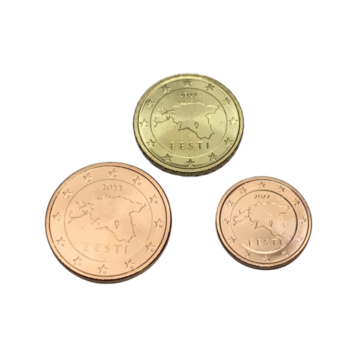 Euro set Estonia zestaw menniczy x 3 1,2,5 cent 2022