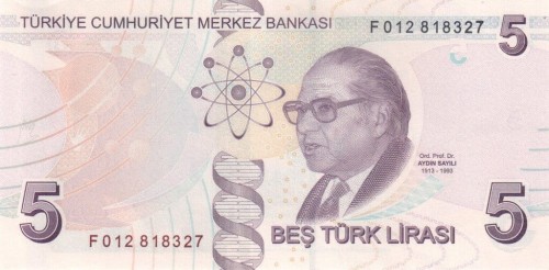 Turcja 5 lira Aydin Sayili 2022 P-222f