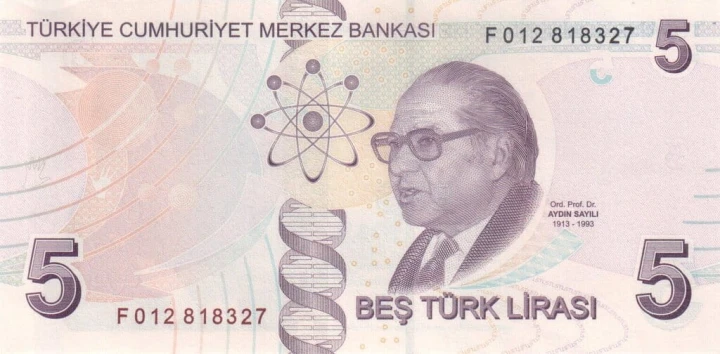 Turcja 5 lira Aydin Sayili 2022 P-222f