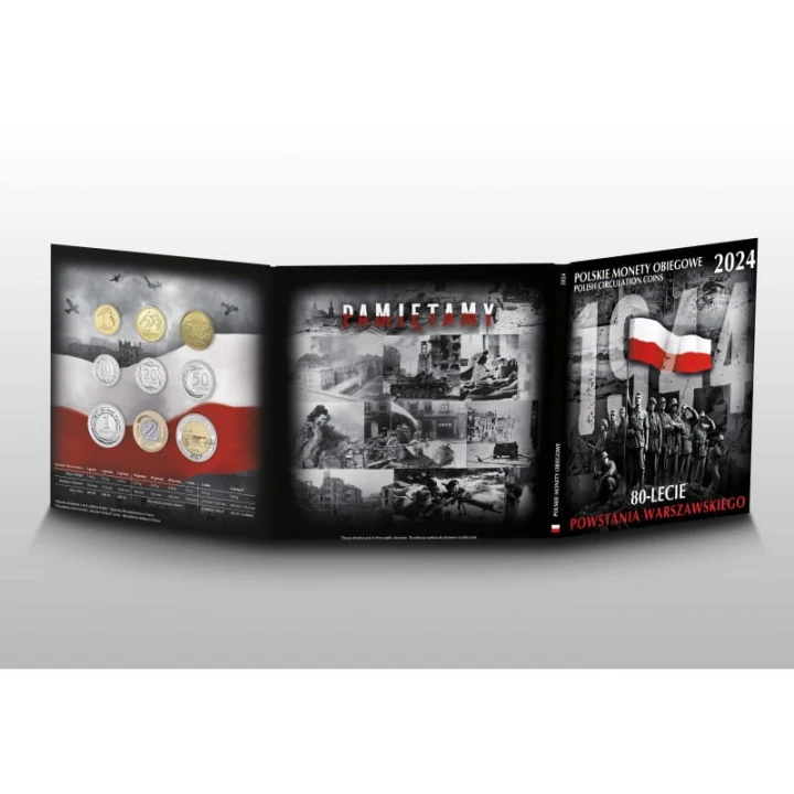 Polskie monety obiegowe  80 rocznica Powstania Warszawskiego x 9 2024