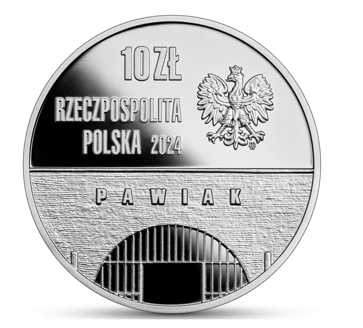 10 zł Pamięci więźniów warszawskiego Pawiaka 2024
