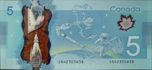 Kanada 5 $ Kosmonauci 2013 P-106e