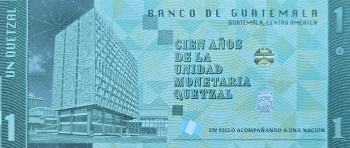 Gwatemala 1 Quetzal 100-lecie quetzala 2024 P-129