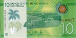Nikaragua 10 kordobas tancerka 2022 P-209c