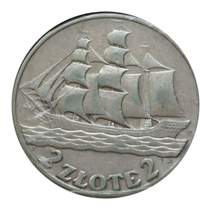 2 złote Żaglowiec 1936
