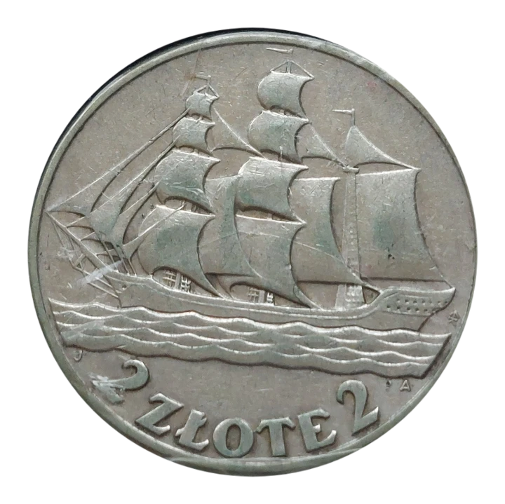 2 złote Żaglowiec 1936