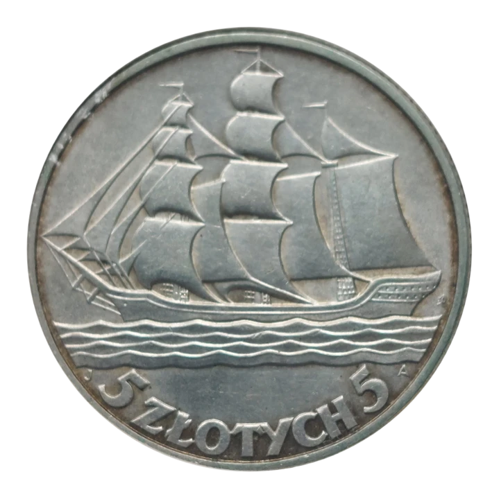 5 złotych Żaglowiec 1936