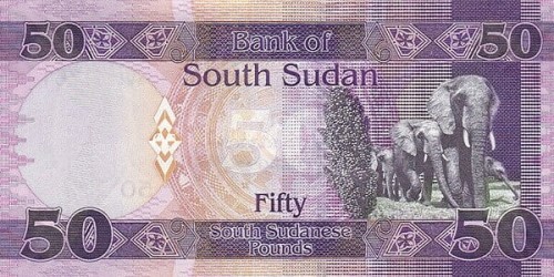 Sudan Południowy  50 funtów Słonie 2019 P-14d