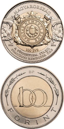 Węgry 100 forintów 100 lat Banku Centralnego 2024