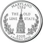 USA 25 c Maryland P lub D 2000