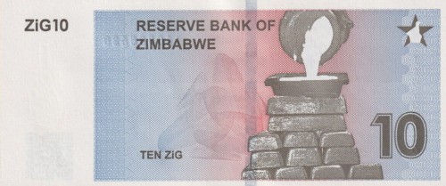 Zimbabwe 10 ZIG Wytapianie złota 2024 P-110