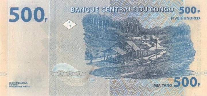 Kongo 500 franków Poszukiwacze diamentów 2022 P-96new
