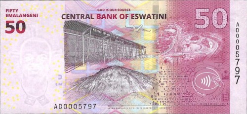 Eswatini 50 emalangeni 50 lat Banku Centralnego 2024 P-46