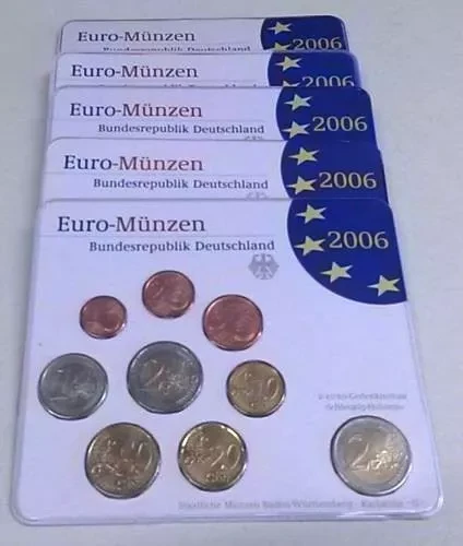 Euro set Niemcy x40 2006 ADFGJ oficjalne unc