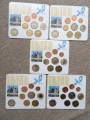 Euro set Niemcy x45 2007 ADFGJ oficjalne unc