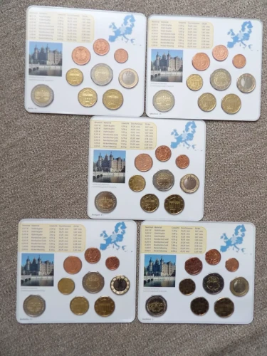 Euro set Niemcy x45 2007 ADFGJ oficjalne unc