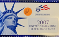 USA Proof set 10 x 25c Stany + rocznik 2007 "S"