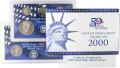 USA Proof set 5 x 25c Stany + zestaw z indianką 2000 "S"